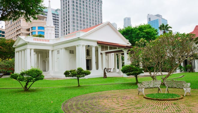 Beautiful picture of the oldest church in Singapore - The Armenian Church.